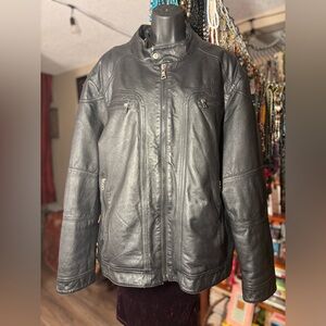 DANIER Genuine Leather Thinsulate Biker Style Jacket • Mens XL Tag • Fits L